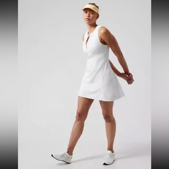 Athleta Ace Tennis Dress Zip Athletic Sportswear Skater Stretchy Fit & Flare - Picture 1 of 9